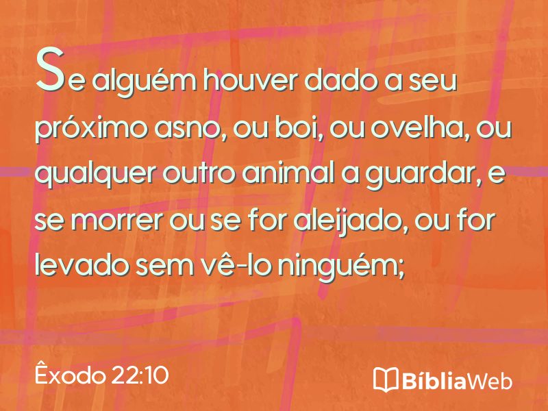 Êxodo 22:10 em imagem para compartilhar