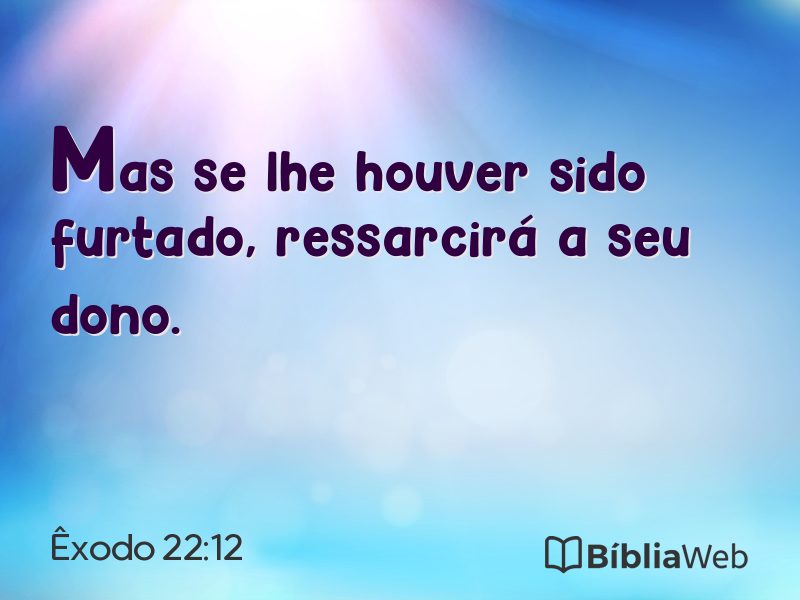 Êxodo 22:12 em imagem para compartilhar