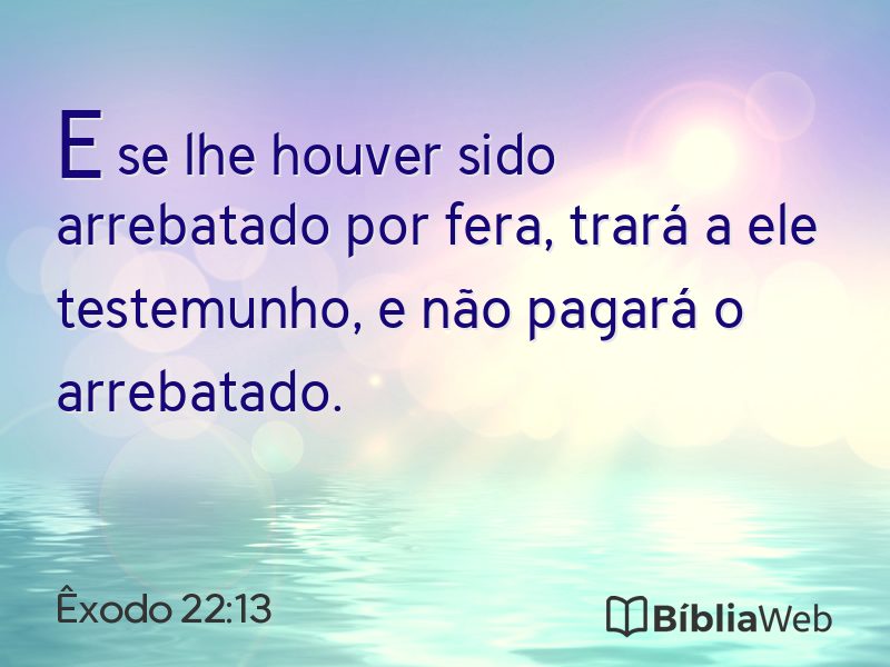 Êxodo 22:13 em imagem para compartilhar