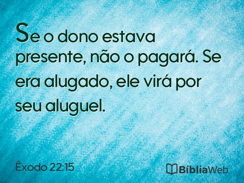 Êxodo 22:15 em imagem para compartilhar