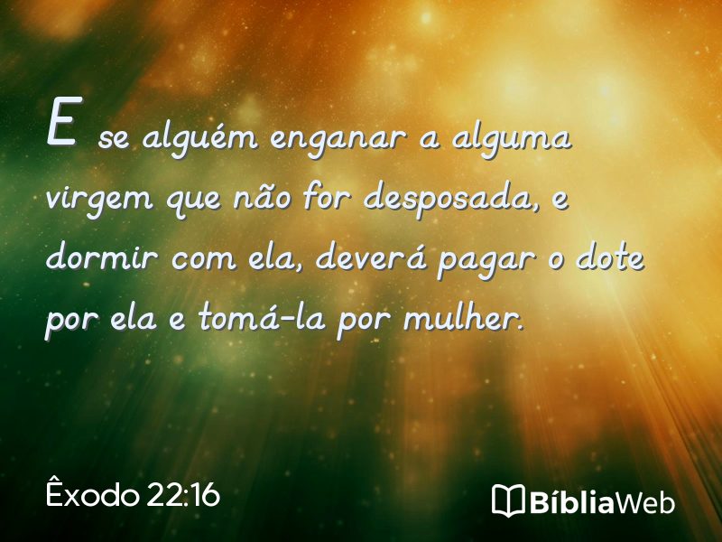 Êxodo 22:16 em imagem para compartilhar