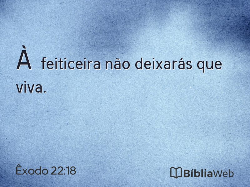 Êxodo 22:18 em imagem para compartilhar