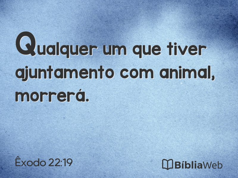 Êxodo 22:19 em imagem para compartilhar