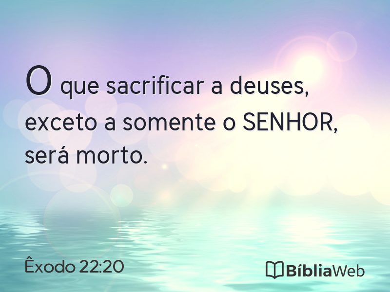 Êxodo 22:20 em imagem para compartilhar