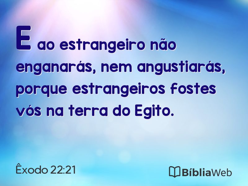 Êxodo 22:21 em imagem para compartilhar