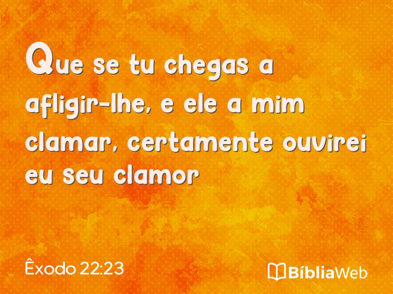 Êxodo 22:23 em imagem para compartilhar