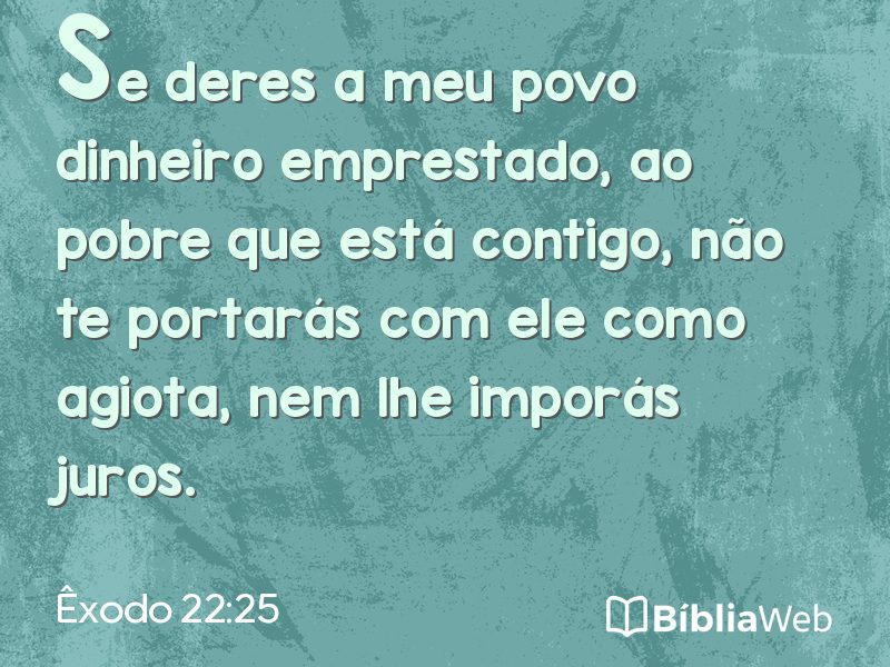 Êxodo 22:25 em imagem para compartilhar