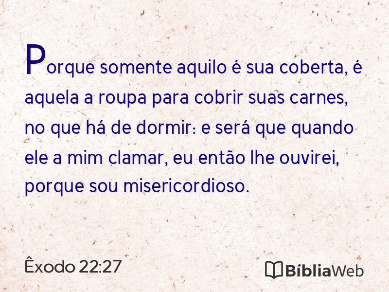 Êxodo 22:27 em imagem para compartilhar