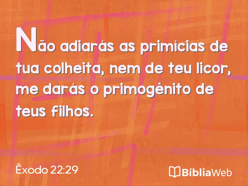 Êxodo 22:29 em imagem para compartilhar