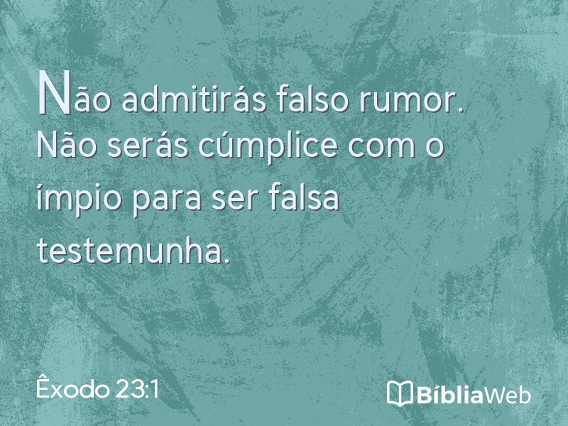 Êxodo 23:1 em imagem para compartilhar