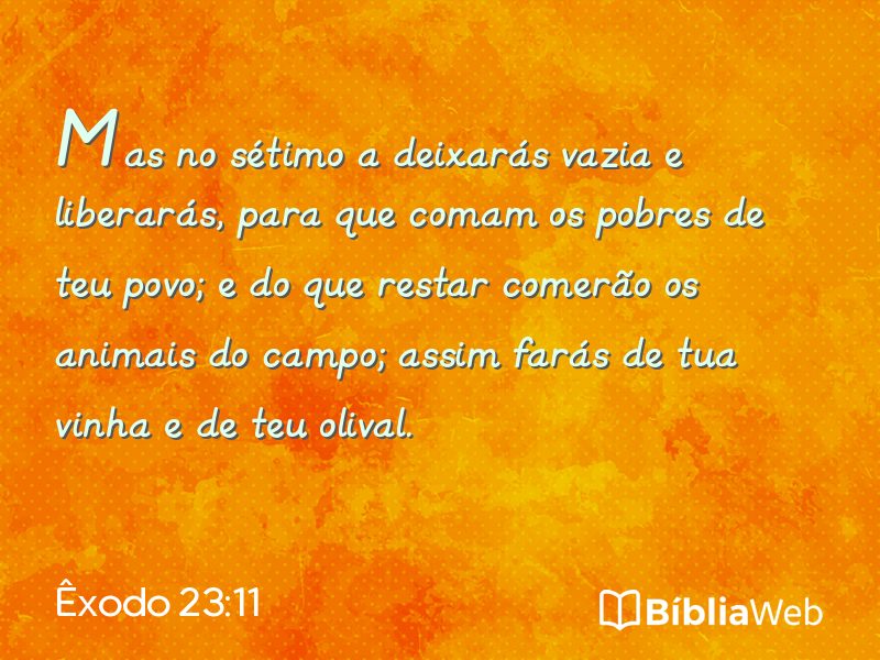 Êxodo 23:11 em imagem para compartilhar