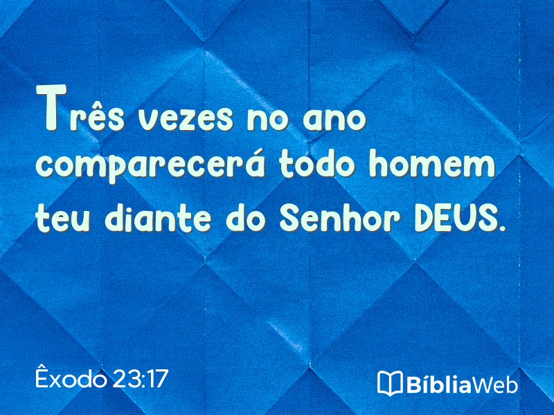 Êxodo 23:17 em imagem para compartilhar