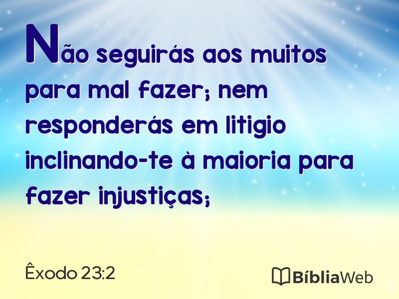 Êxodo 23:2 em imagem para compartilhar
