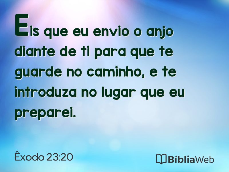 Êxodo 23:20 em imagem para compartilhar