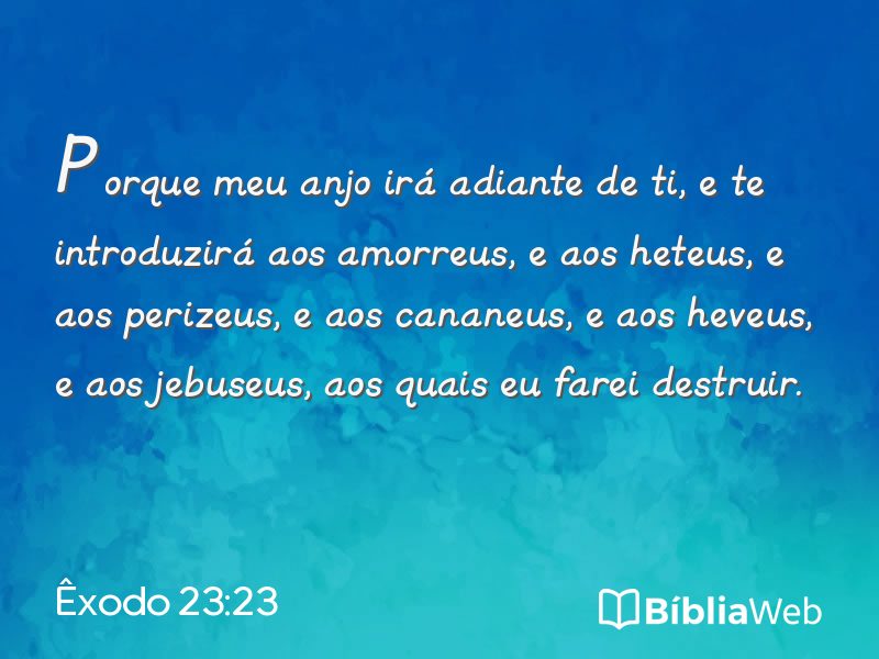 Êxodo 23:23 em imagem para compartilhar