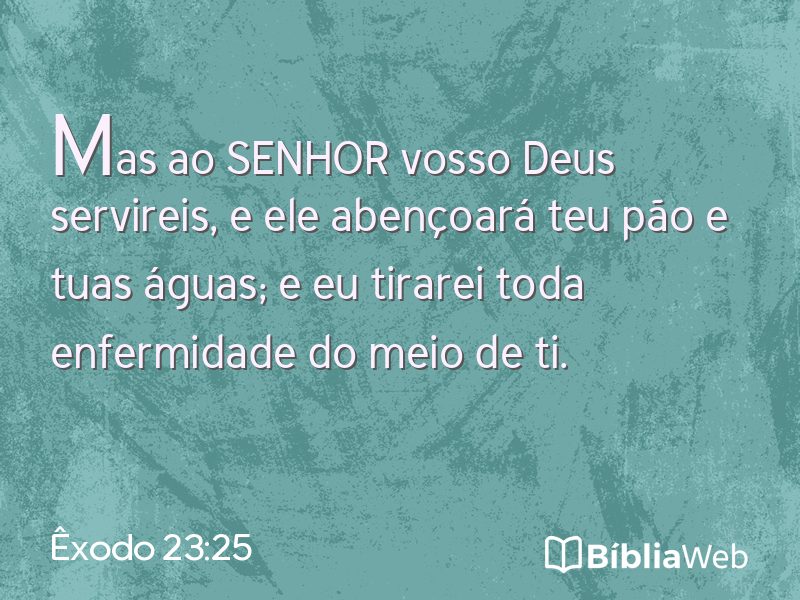 Êxodo 23:25 em imagem para compartilhar
