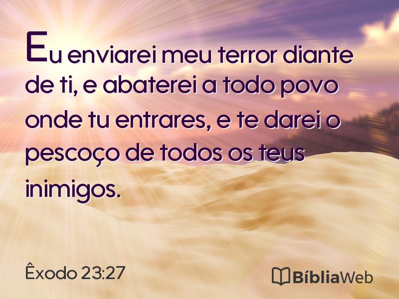 Êxodo 23:27 em imagem para compartilhar