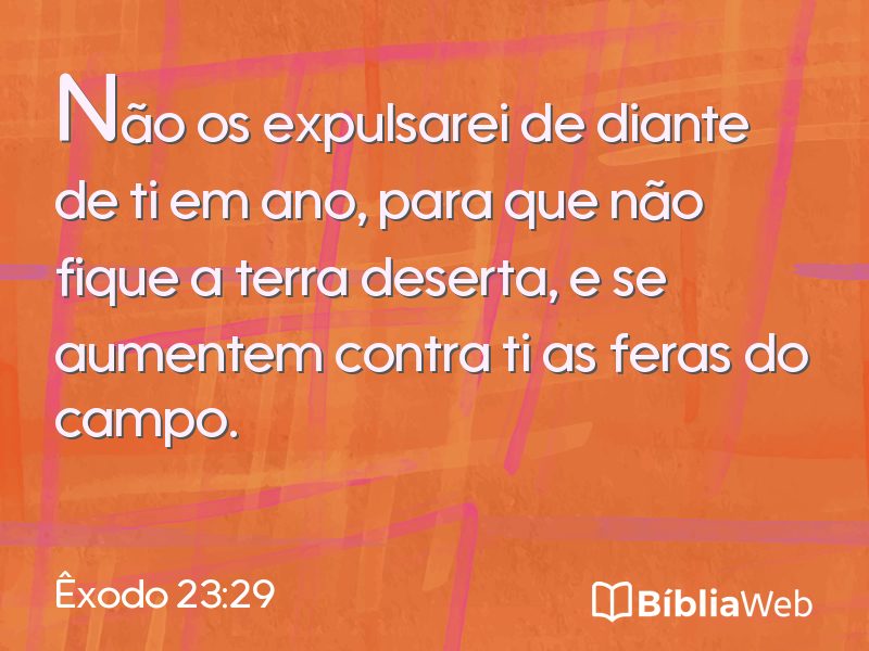 Êxodo 23:29 em imagem para compartilhar