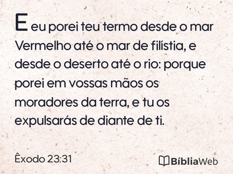 Êxodo 23:31 em imagem para compartilhar