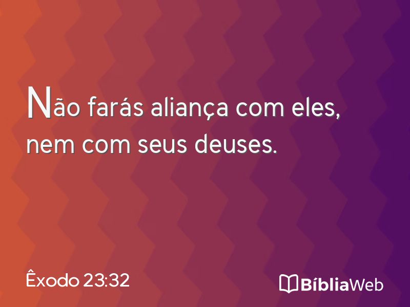 Êxodo 23:32 em imagem para compartilhar