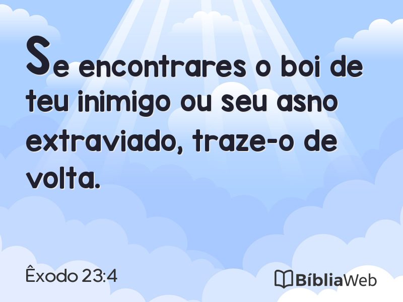 Êxodo 23:4 em imagem para compartilhar
