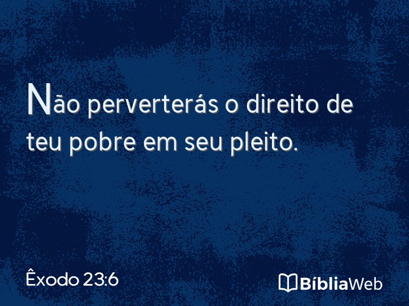 Êxodo 23:6 em imagem para compartilhar