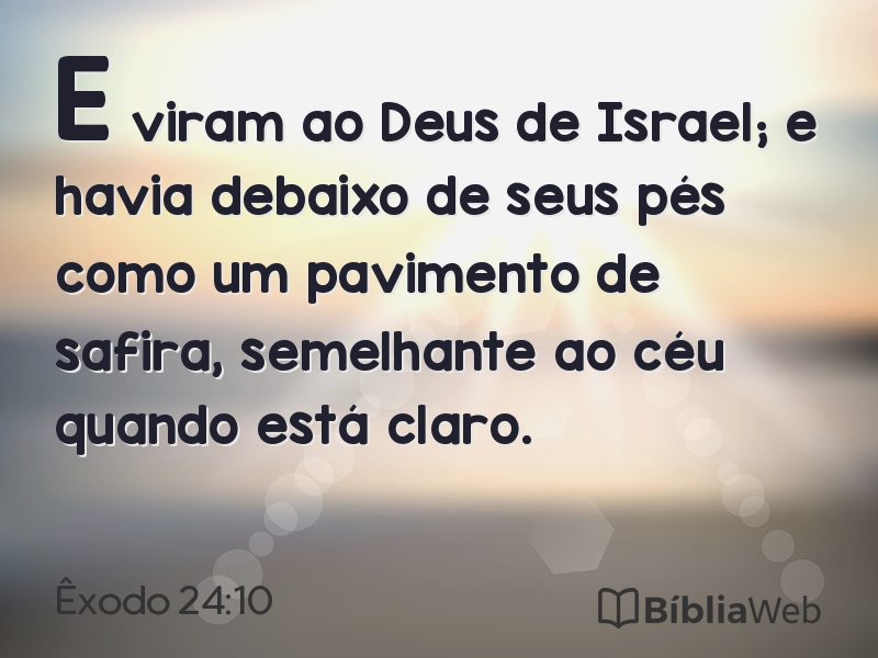 Êxodo 24:10 em imagem para compartilhar