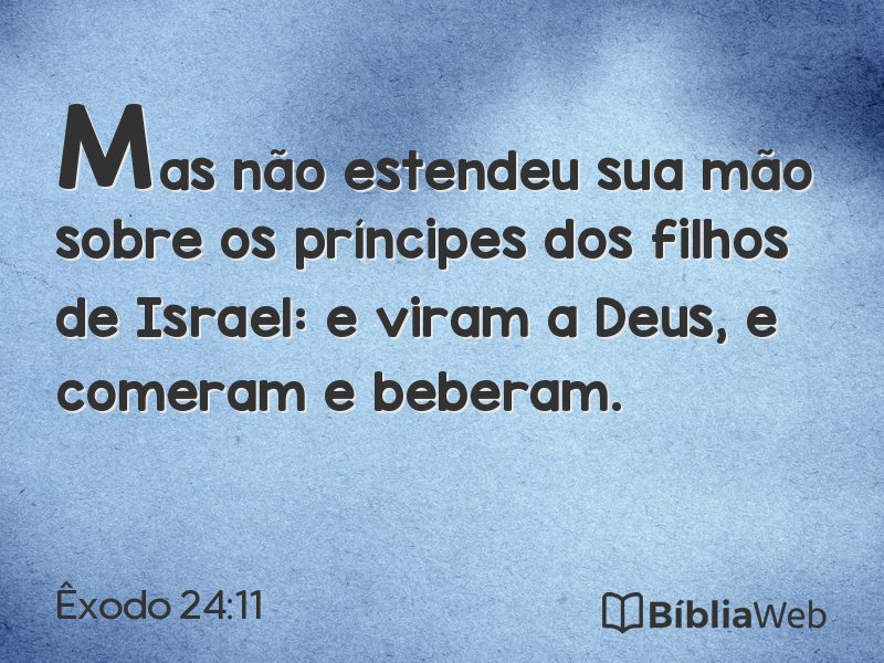Êxodo 24:11 em imagem para compartilhar