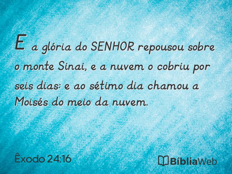 Êxodo 24:16 em imagem para compartilhar