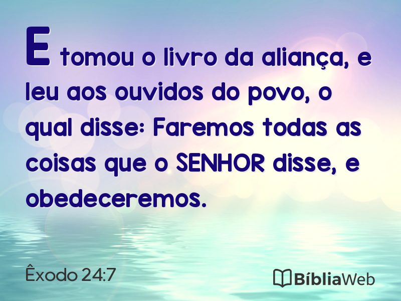 Êxodo 24:7 em imagem para compartilhar