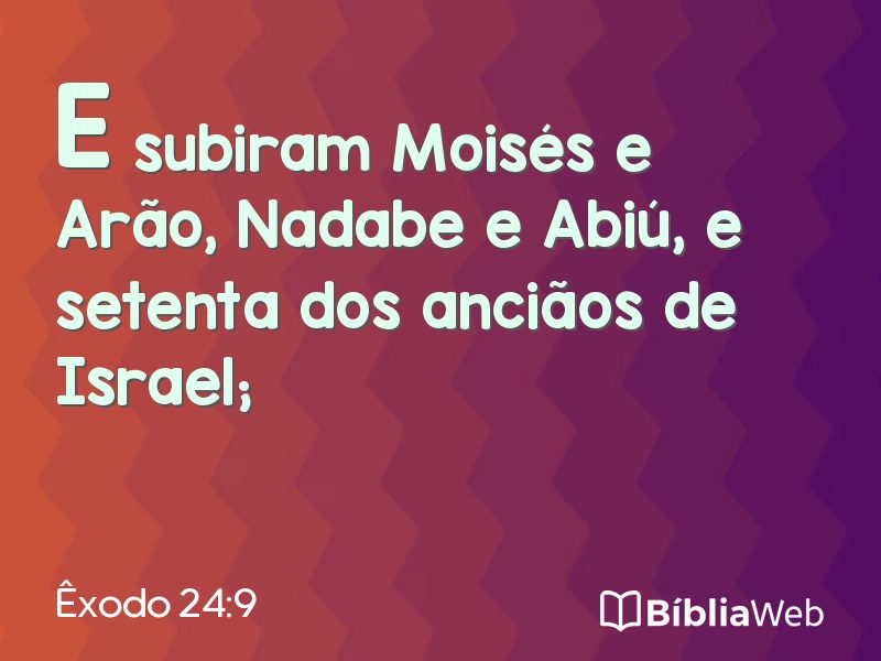 Êxodo 24:9 em imagem para compartilhar