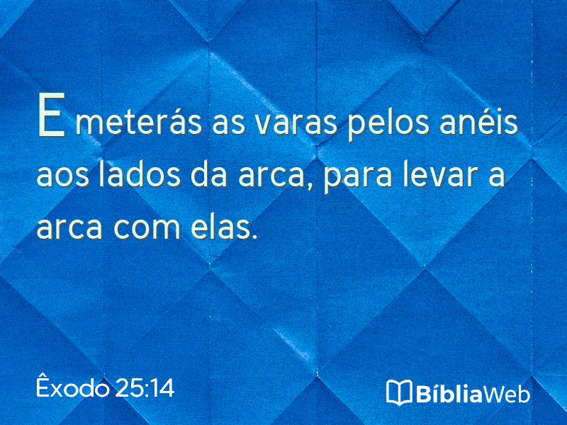 Êxodo 25:14 em imagem para compartilhar