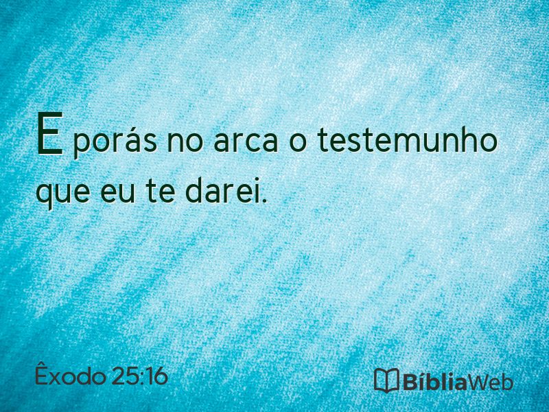 Êxodo 25:16 em imagem para compartilhar