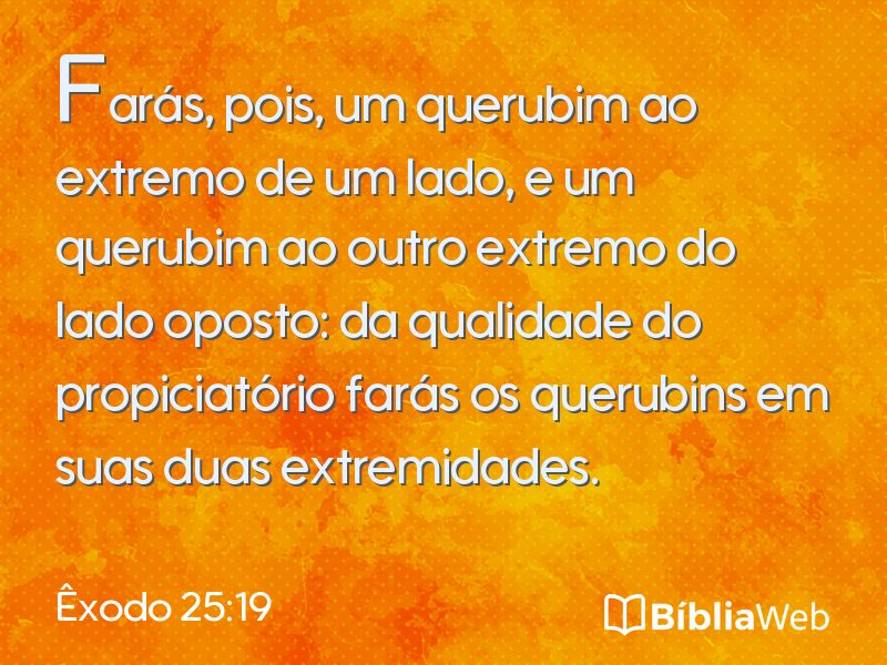 Êxodo 25:19 em imagem para compartilhar
