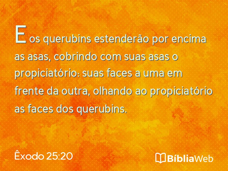 Êxodo 25:20 em imagem para compartilhar