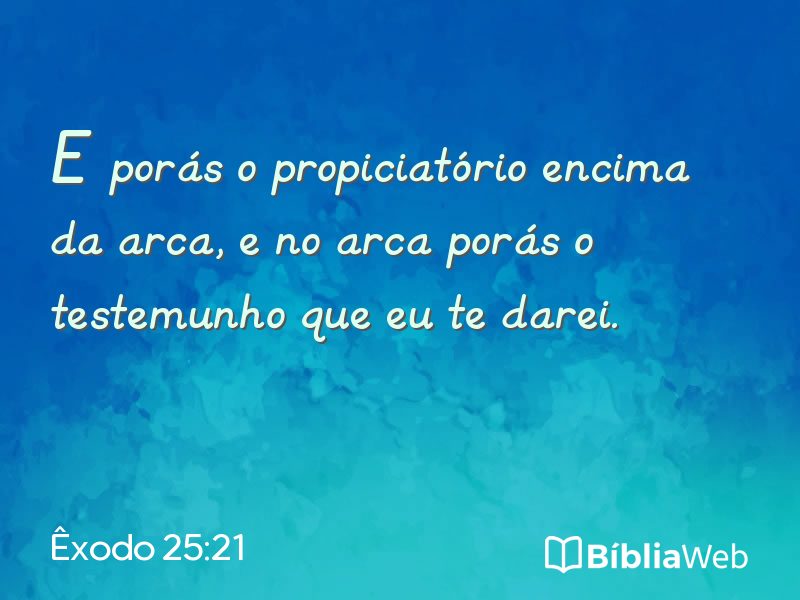 Êxodo 25:21 em imagem para compartilhar
