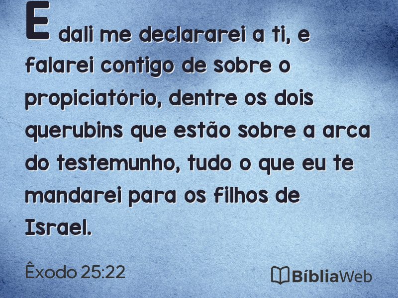 Êxodo 25:22 em imagem para compartilhar