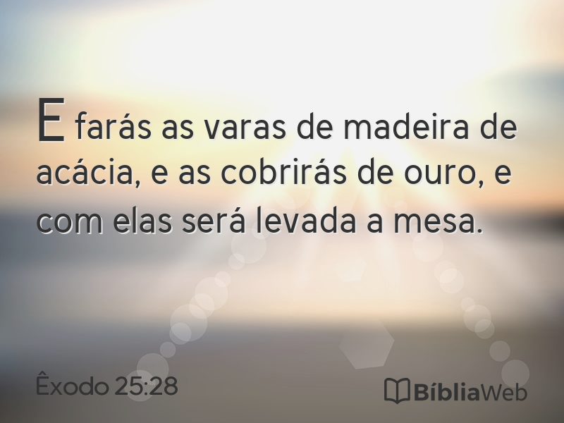 Êxodo 25:28 em imagem para compartilhar
