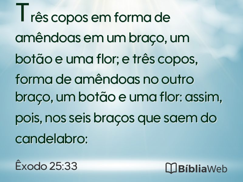Êxodo 25:33 em imagem para compartilhar