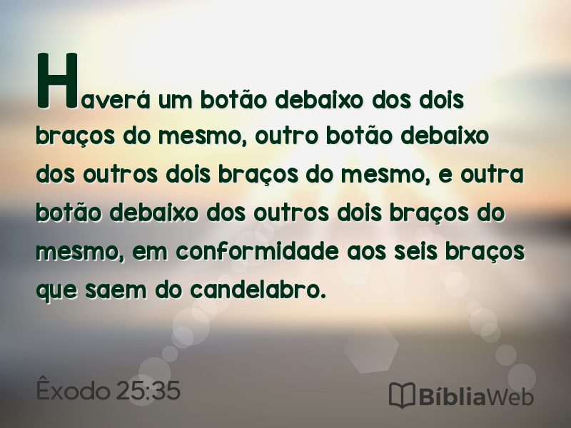 Êxodo 25:35 em imagem para compartilhar