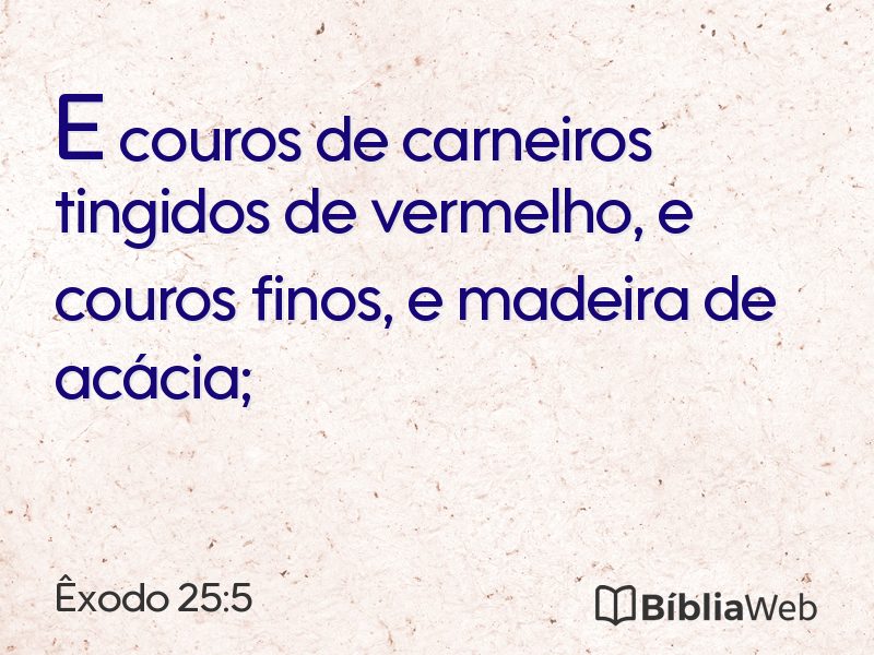 Êxodo 25:5 em imagem para compartilhar
