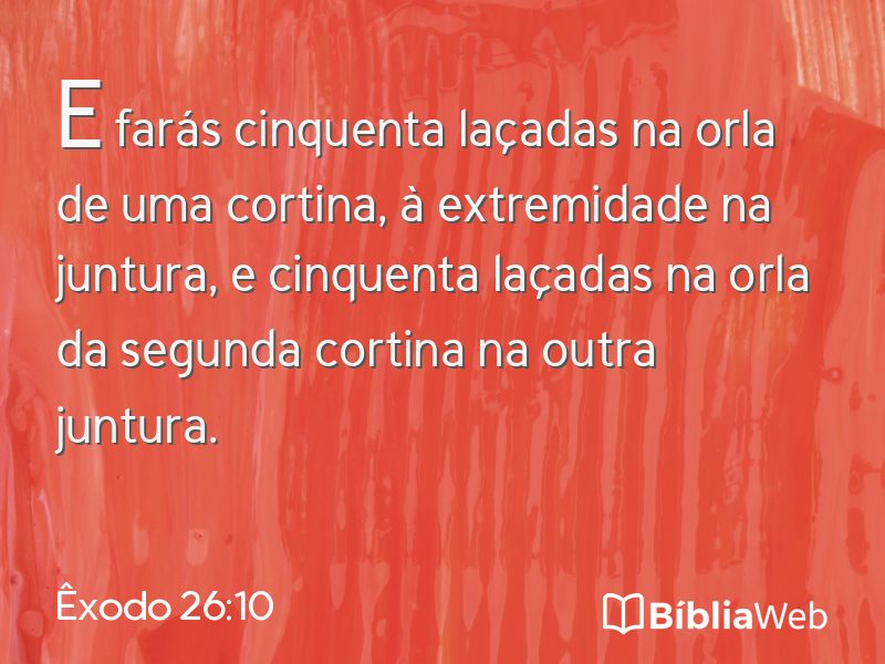 Êxodo 26:10 em imagem para compartilhar