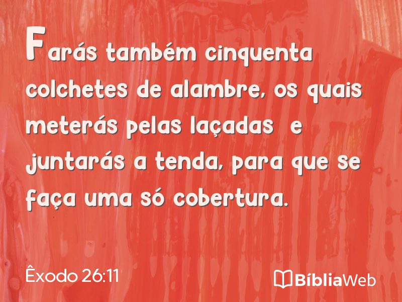 Êxodo 26:11 em imagem para compartilhar