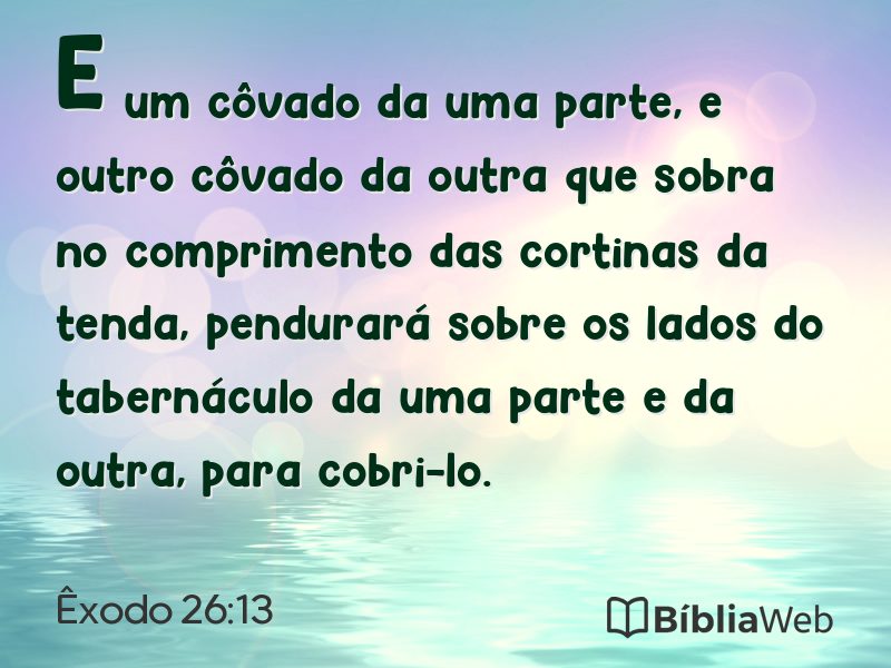 Êxodo 26:13 em imagem para compartilhar