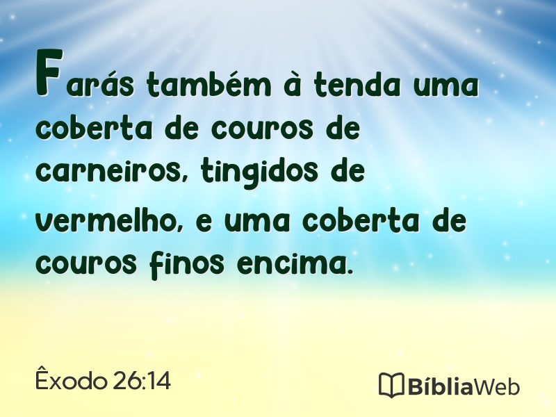 Êxodo 26:14 em imagem para compartilhar