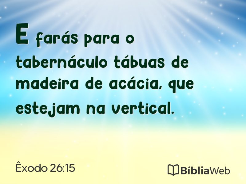 Êxodo 26:15 em imagem para compartilhar