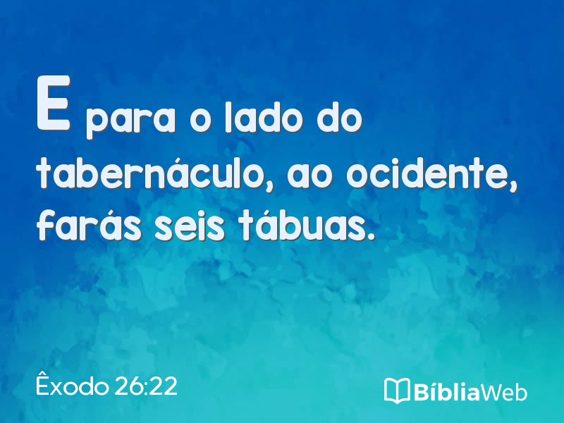Êxodo 26:22 em imagem para compartilhar