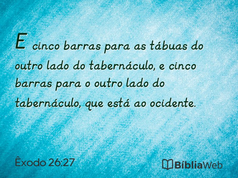 Êxodo 26:27 em imagem para compartilhar
