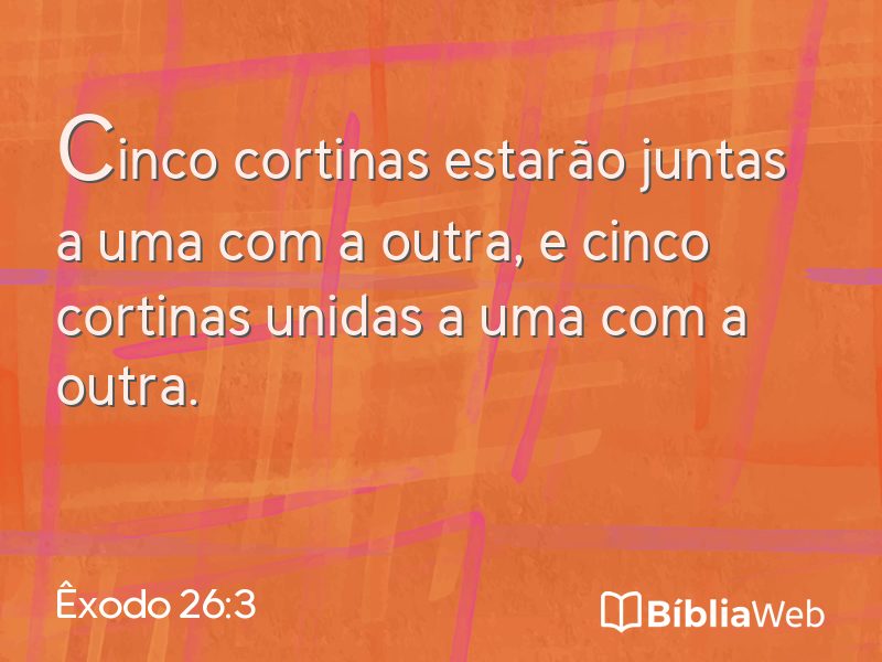 Êxodo 26:3 em imagem para compartilhar