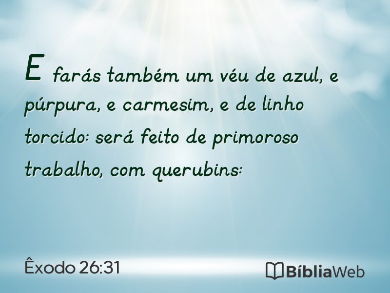 Êxodo 26:31 em imagem para compartilhar